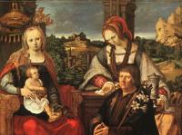 Leyden, Lucas van - Madonna and Child with Mary Magdalene and a Donor